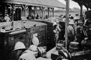 Entraining for Gallipoli at El Kantara