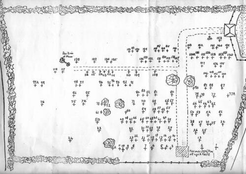Original Touchen End Cemetery Plot Layout